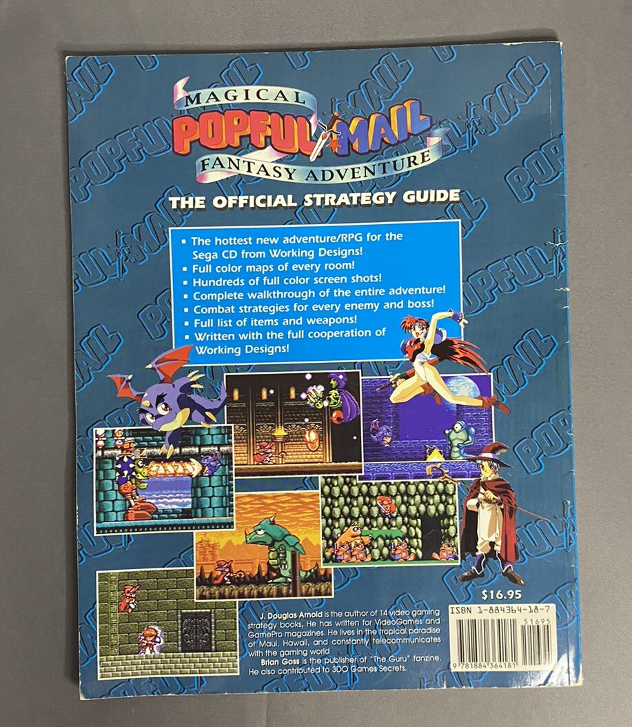 Popful Mail Official Strategy Guide - Sega CD Full Walkthrough And Maps, RARE!