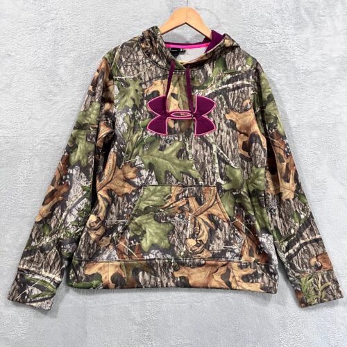 Under Armour Hoodie Women’s Large Camouflage Storm Mossy Oak Loose Cold Gear
