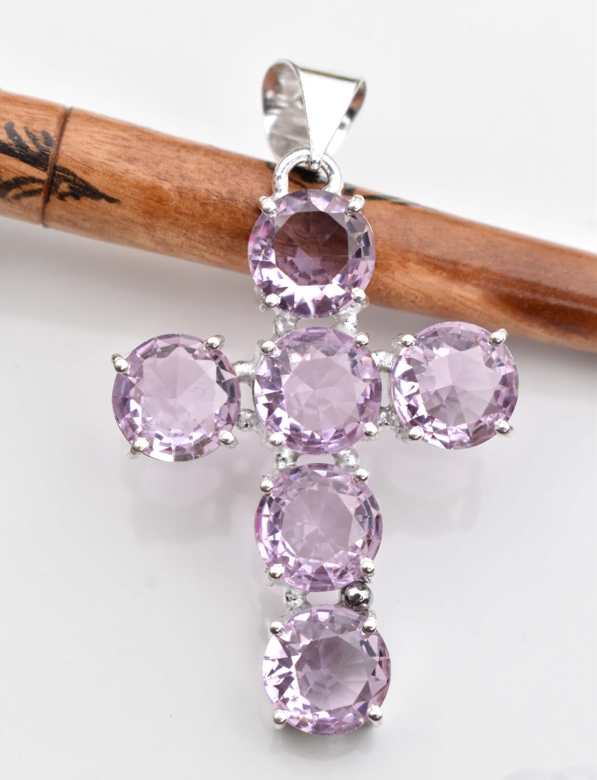 Pink Topaz 925 Sterling Silver Gemstone Handmade Gift Women Pendant Size-2.10