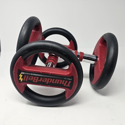 Pair of Teeter THUNDERBELL Pro10 Multi Use Workout Strength Training Dumbbells  