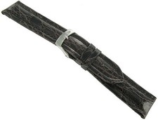 22mm Morellato Dark Brown Genuine Crocodile Padded Stitched Mens Watch Band 992