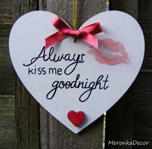 Valentines Handmade Personalised Heart Gift Always Kiss Me