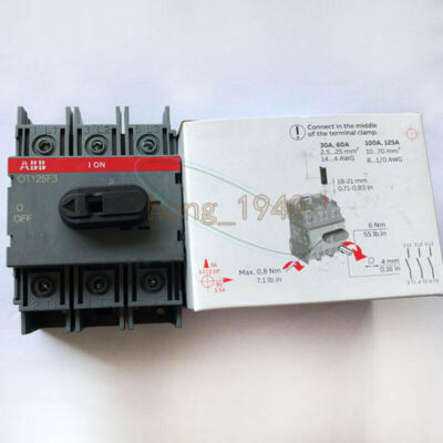 1PC ABB OT125F3 125A 1SCA105033R1001 Non-fusible Switch Diconnector