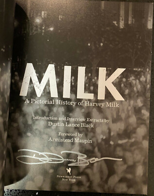 Dustin Lance Black Signed MILK A Pictorial History of Harvey Milk Paperback Book