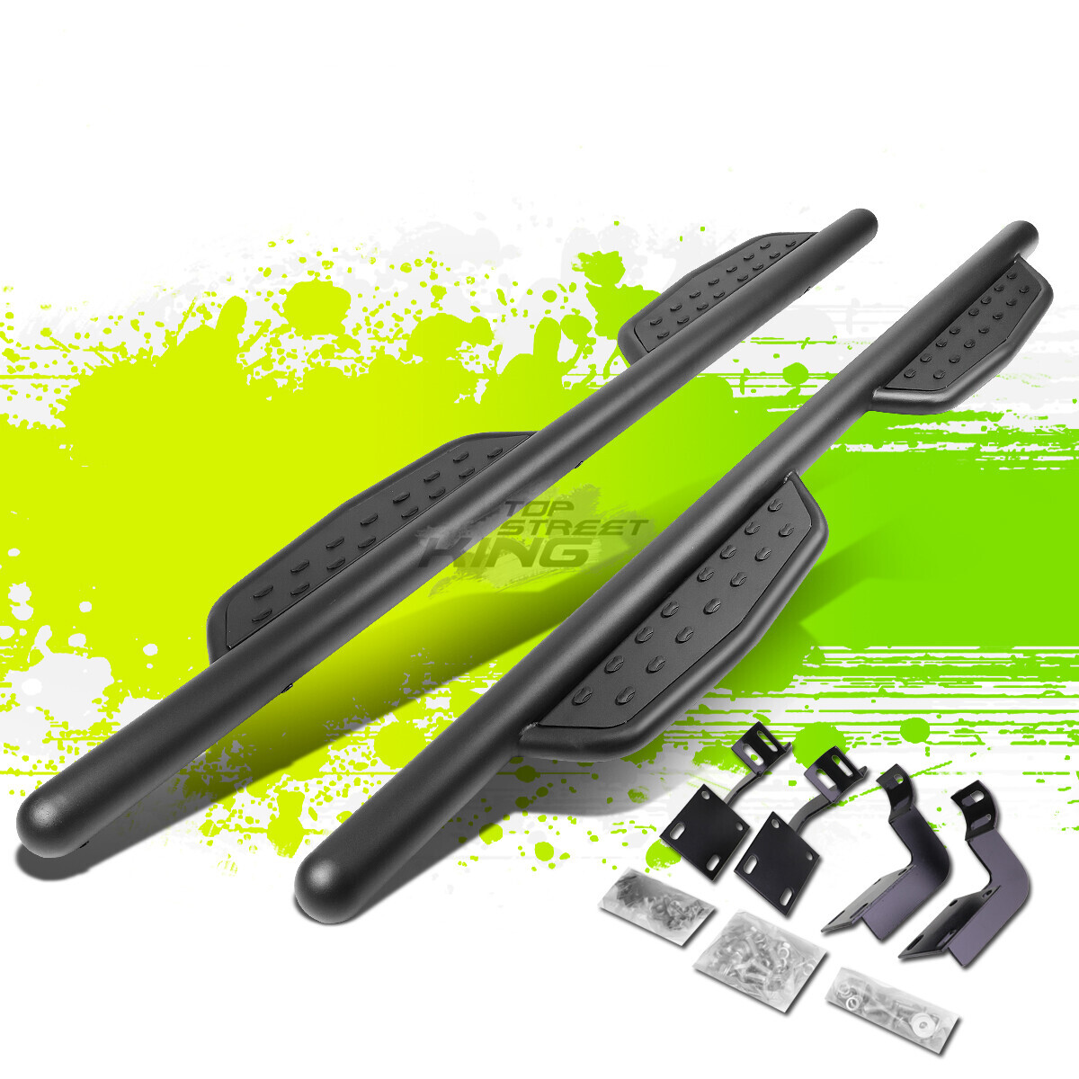 Westin E-Series 3 Round Nerf Bars Dual Step Pad 99-16 Ford F250/F350 Super Duty SuperCab (Black) Westin E-Series 3 Round Nerf Bars Dual Step Pad 99-16 Ford F250/F350 Super Duty SuperCab (Black)