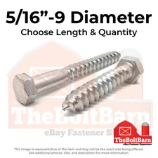5/16" Stainless Steel Hex Lag Screws (Choose Length & Qty)