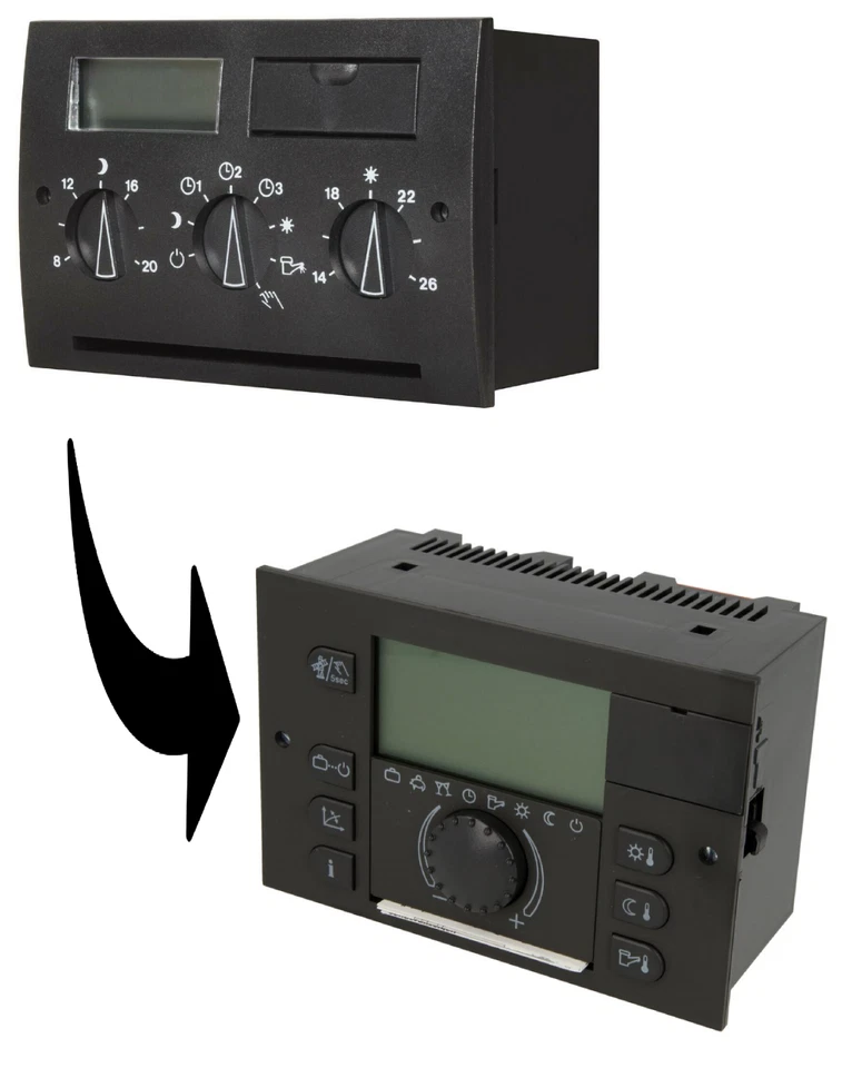 Ersatzsteuerung für Gamma 2, 23, 233, 2233 B/BK/BFS Heizungsregler inkl. Fühler