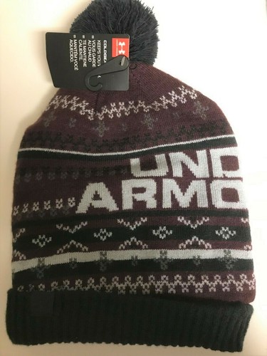 Men's Underarmour Winter Ski Hat Teal, Navy, Black or Maroon NEW MSRP $28.00 - Picture 13 of 13
