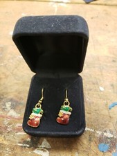 Christmas holiday stocking earrings