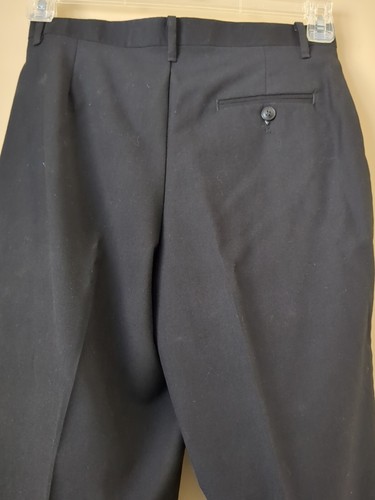 Boy's Flat Front Black Dress Pants Size 16 Polyester Rayon Brand Chaps - Picture 3 of 7