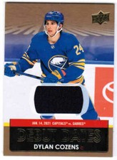 21/22 2021 UPPER DECK SERIES 1 HOCKEY DEBUT DATES JERSEY CARDS DD-XX U-Pick List