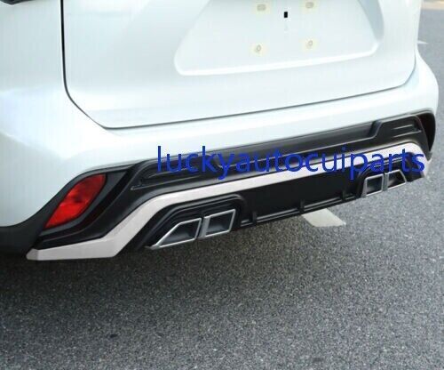 Black Silver Rear Bumper Diffuser Spoiler Board For Toyota Highlander ...