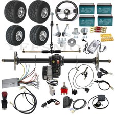 48V 1000W Differential Motor Rear Axle Kits 5'' Tire Hub for Golf Cart 4 Wheeler