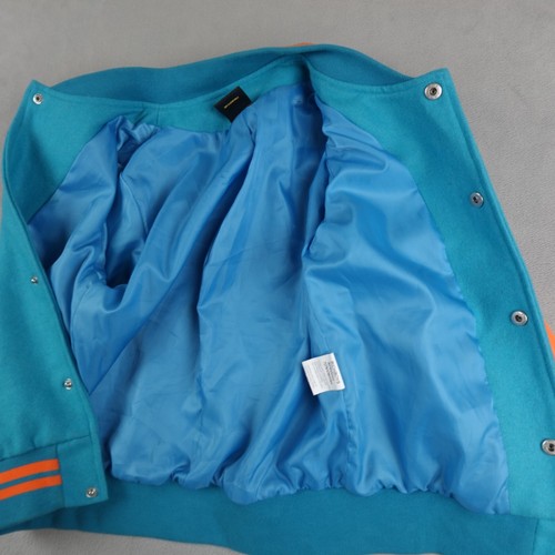 Rich Boys Off White Jacket Youth Kids 10 12 Blue Orange Varsity Striped - Picture 14 of 24