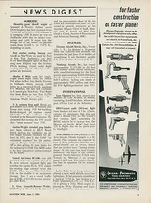 3 1951 Chicago Pneumatic Tool Co. Ads Air Tools Aviation Industry Drill Grinder