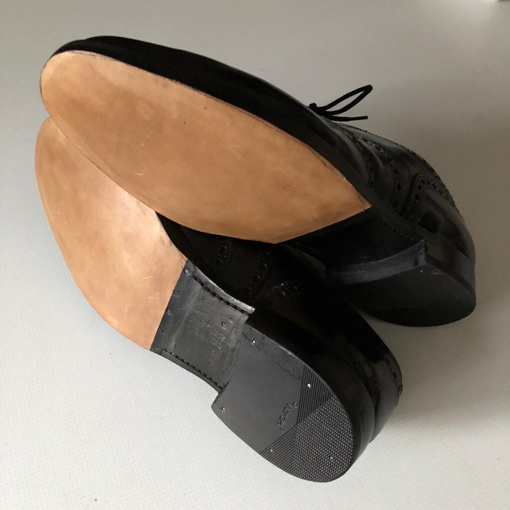 SAOLA Church's Burwood Black size 10 uk 44 eu new inner and outer sole