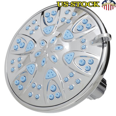 High-Pressure 6-Setting Shower Head Antimicrobial Anti-Clog Microban Technology