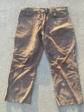 Vintage 1970s Leather Cowhide Custom Made Pants Size 40 Waist