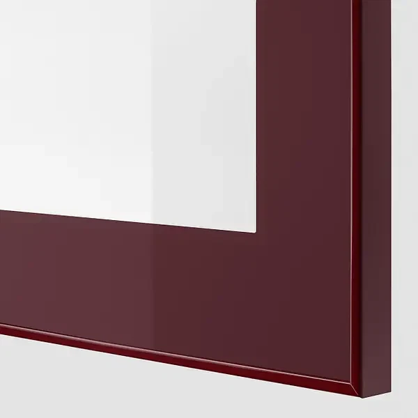Nueva puerta de vidrio transparente IKEA GLASSVIK para Besta, marrón rojizo oscuro 23 5/8x25 1/4 " Foto 2 de 4