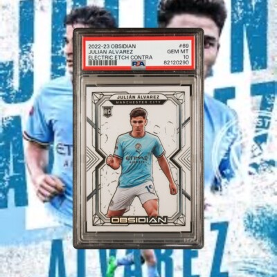 2022-23 Panini Obsidian Man City RC 🕷️Julian Alvarez White