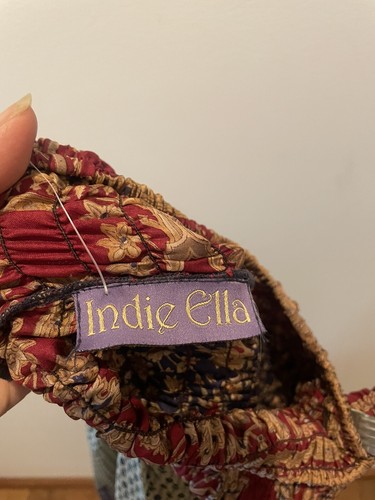 Abito Indie Ella Boho 100% seta a strati mix media floreale gonna o tubino ONEZ - Foto 10 di 11
