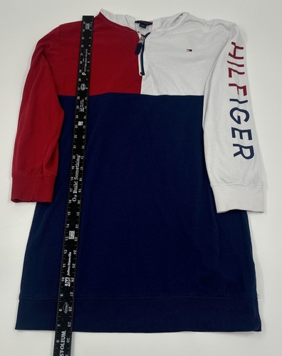 Tommy Hilfiger Abito Zip Donna TH 85 Nautico Maniche Lunghe Taglia L - Foto 6 di 8