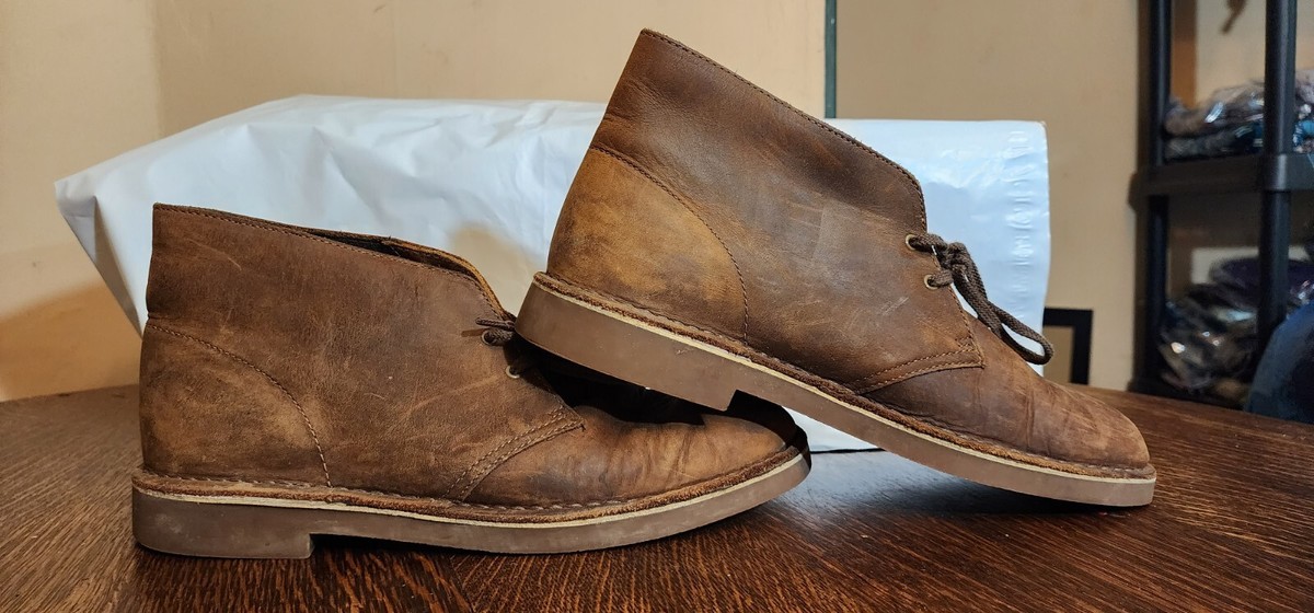 Clarks Bushacre Chukka Boot Brown 15522 Men\'s Sz 11 Patina Clarks Bushacre 3 Chukka Boot - Free Shipping | DSW main image 3