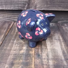 Vintage 1980s Nat West Logo Piggy Bank FREE P&P 