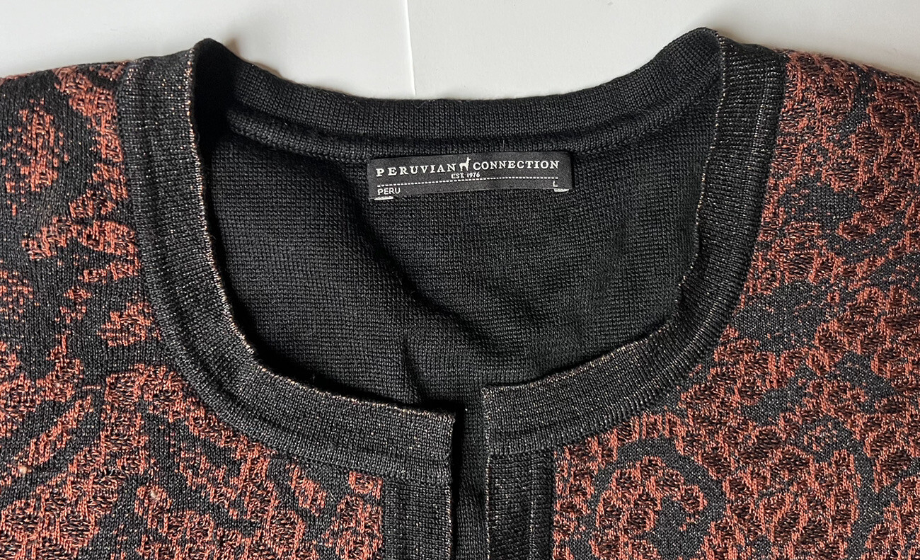 Peruvian Connection Woman’s Large Open Cardigan S… - image 2