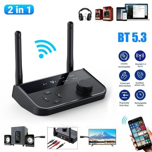 Bluetooth 5.3 Sender-Empfänger 3.5mm RCA AUX TV Home Stereo Audio Adapt v