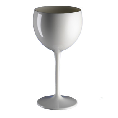 Drinkwize Balloon Gin Glas, weiß. Unzerbrechliches Polycarbonat. 400ml (6er Pack)