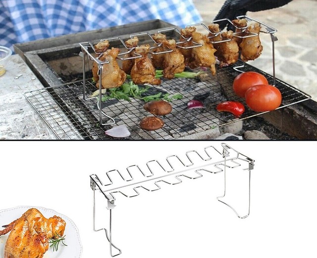 Chicken Wing & Leg Rack for Grill Smoker Oven Stainless Steel Vertical