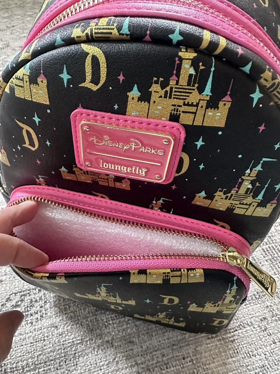 【Loungefly】US Disney Parks ピンク 編み込み バックパック Disney Springs' NEW Woven Loungefly Backpack Is Pretty in