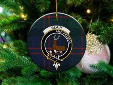 Blair Clan Scottish Tartan Ceramic Ornament