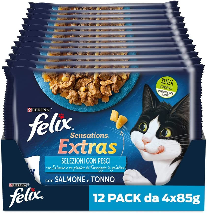 Felix Sensations Extras Bocconcini Salmone e Tonno | Gatto Adulto