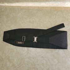 Neiman Marcus Luxury Black Satin Cummerbund Formal Tuxedo Waistband Elegant...