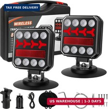 Wireless Trailer Lights, Rechargeable Magnetic LED Trailer Lights with Reverse L