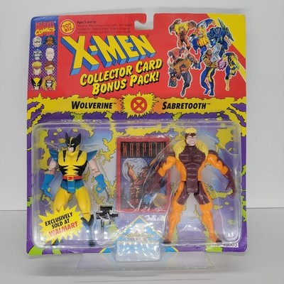 ToyBiz 1994 Wolverine Vs Sabretooth X-men Figures Marvel Card Bonus Pack MOC