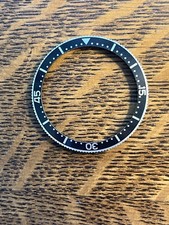 NOS 43.00 mm OD Chrono/ LG Watch  Dive Watch Blk/ Silv Military Bezel Part Wow!