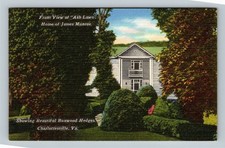 Charlottesville VA, Ash Lawn Home James Monroe, Virginia Vintage Postcard