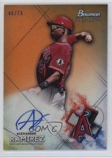 2021 Bowman Sterling Prospect Orange Refractor /75 Alexander Ramirez Auto 1t0h