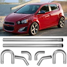 8PCS 2.5" T304 Stainless Custom Exhaust Tubing Mandrel Pipe Kit For Chevy Sonic
