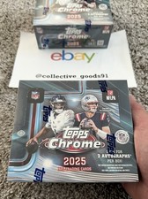 2025 Topps Chrome Football NFL Jumbo Box 2 Autos New Factory Sealed Lot Of 2