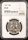 1957 Proof Franklin Silver Half Dollar certified PF 69 by NGC!