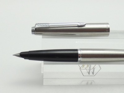 Vintage Parker 45 Flighter Stahl Füllfederhalter, CT, Feinstahlfeder, 1982 *NEUWERTIG*