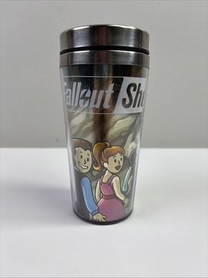 Fallout Vault Boy Travel Mug Tumbler w Lid  Bethesda Softworks- Gaming Merch.