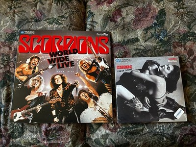 SCORPIONS LASERDISC MUSIC VIDEO LOT WORLD WIDE LIVE FIRST STING