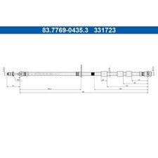 ATE BREMSSCHLAUCH VORDERACHSE RECHTS passend für FORD ECOSPORT | 83.7769-0435.3