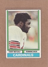 1974 TOPPS FOOTBALL TERRY METCALF ROOKIE #444 CARDINALS VGEX *A43946