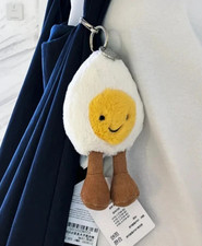 Plush Jellycat Amuseables Boiled Egg Keychain Bag Charm Toy Gift New With Tags